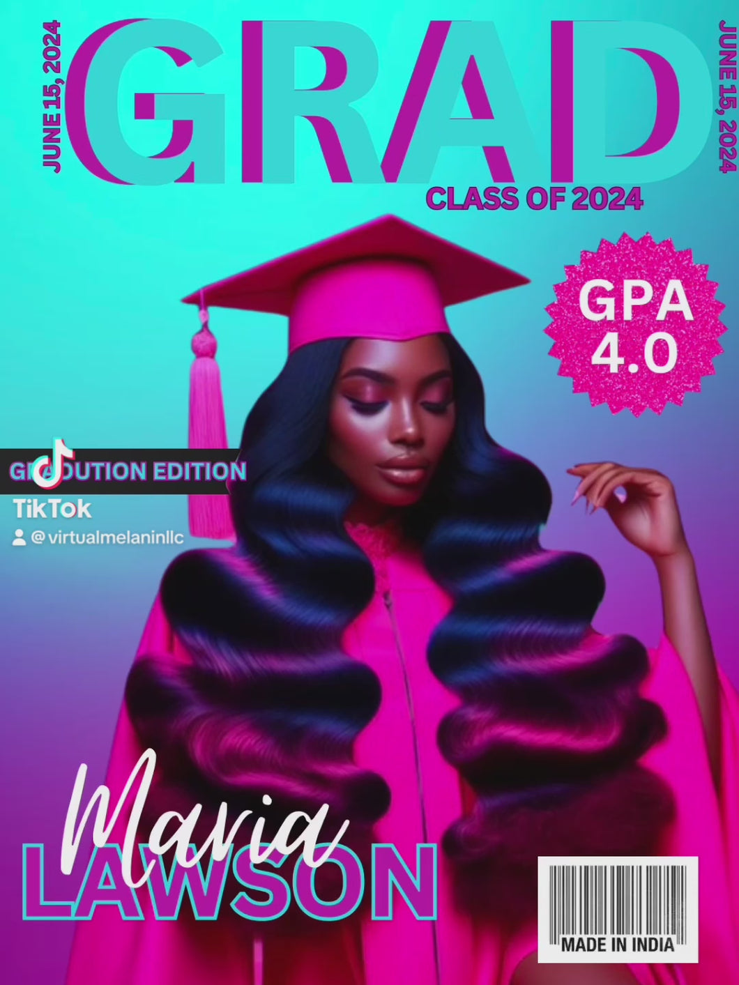Graduation magazine template