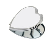 Load image into Gallery viewer, Heart compact sublimation mirror
