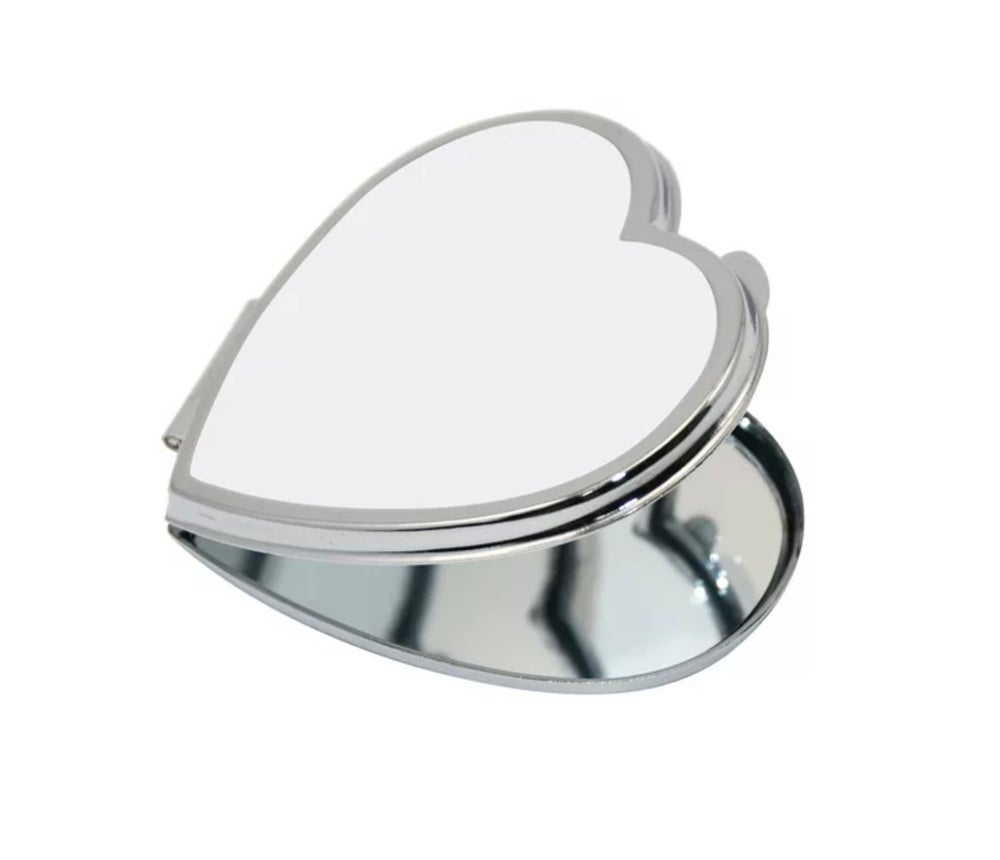 Heart compact sublimation mirror