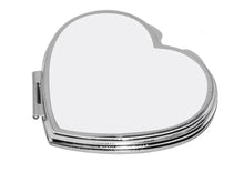 Load image into Gallery viewer, Heart compact sublimation mirror
